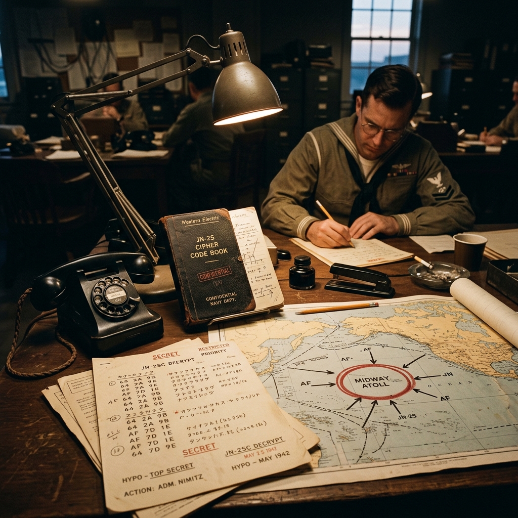 The Battle of Midway: Intelligence, Deception and the Pacific Pivot 2 cryptographer's desk