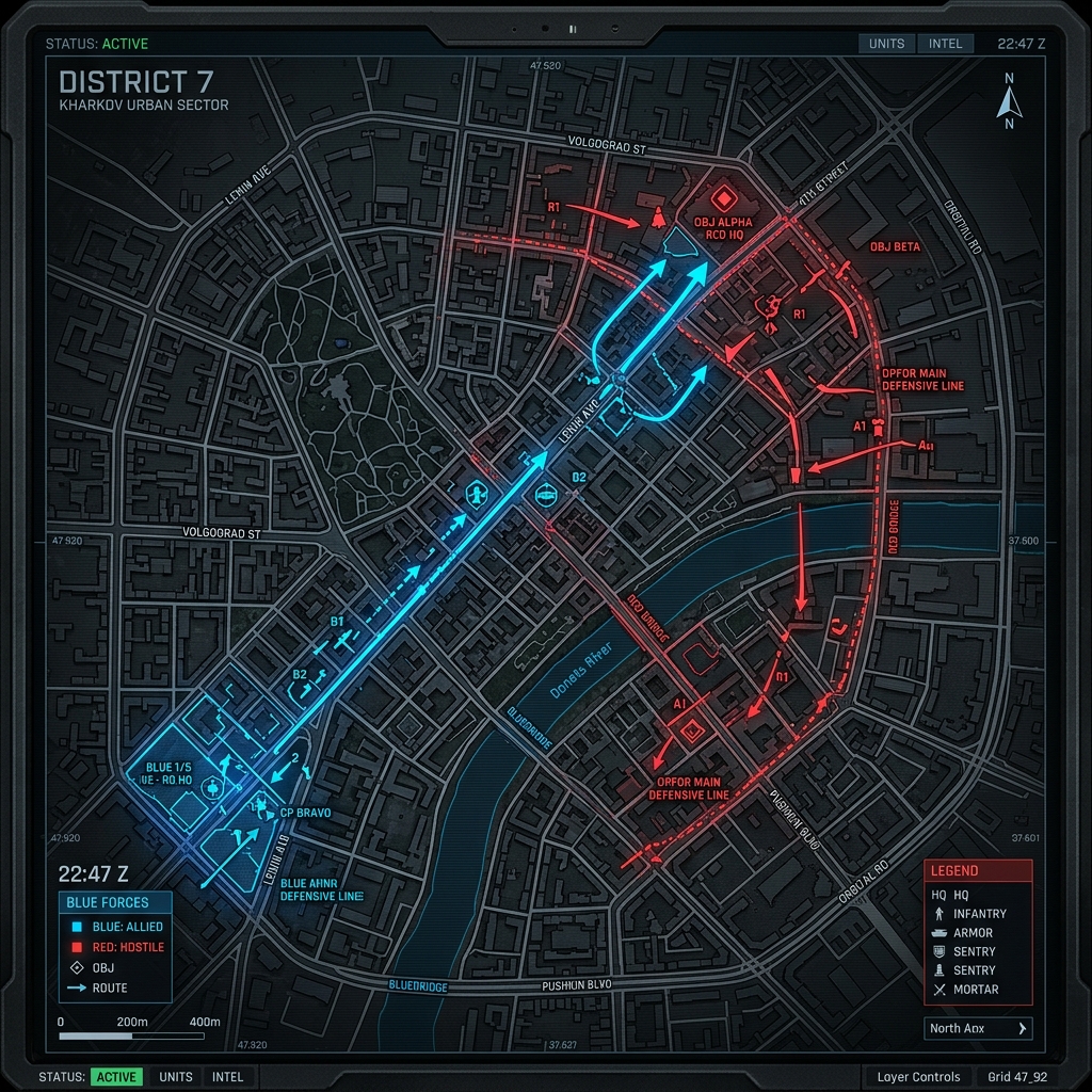 Urban Warfare Doctrine: Lessons from Stalingrad to Mariupol 4 tactical_urban_map